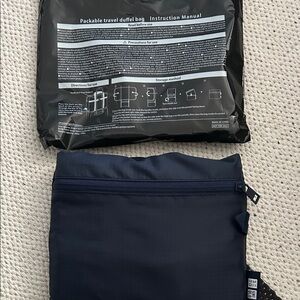 Uniqlo Navy Packable Travel Duffel Bag